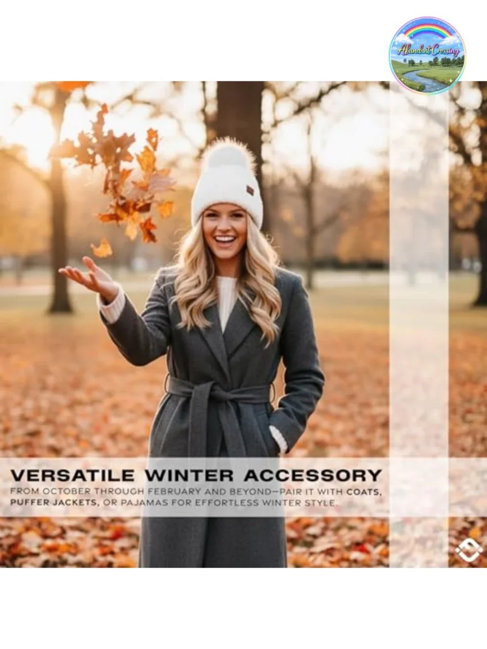 Chenille Beanie Ultra Soft Faux Fur Pom Pom Winter Hat Ski Cap